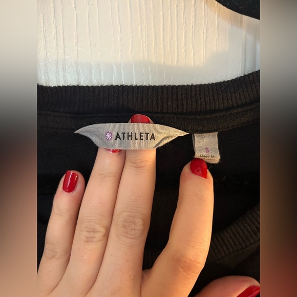 Athleta Black Recharge Sweatshirt Dress Size Small - Picture 7 of 8